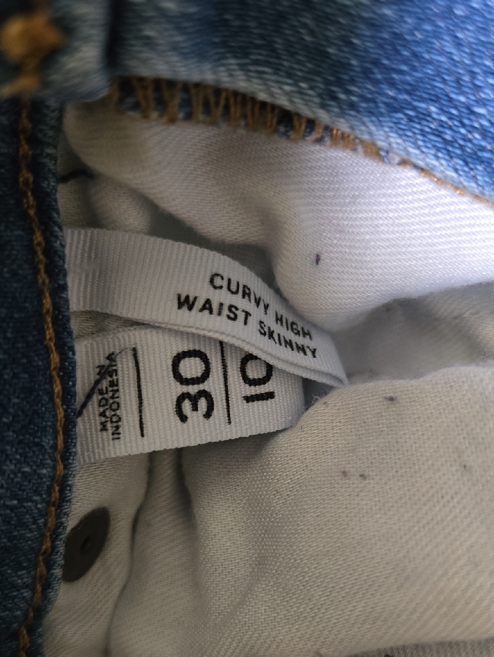 Ann Taylor Loft Blue Curvy High Waist Skinny Jeans 30 10 - Picture 5 of 6